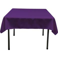 LA Linen Polyester Poplin Square 52 x 52 Inch Purple Tablecloth Purple