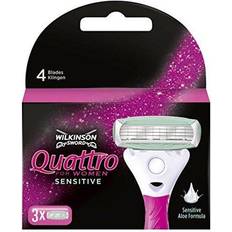 Wilkinson Sword Quattro Women Barberblade Sensitive 3 stk