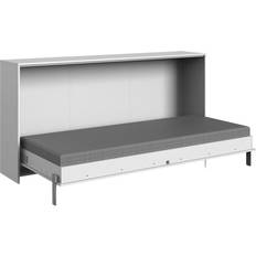 Blanc Lits avec Cadre Escamotable Horizontal 90x200 - L212 cm x 43 cm x 105 cm Lit avec Cadre