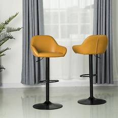 Yellow Bar Stools GlitzHome Leatherette Gaslift Bar Stool 2