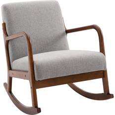 Rocking Chairs Homcom Upholstered Rocking Chair