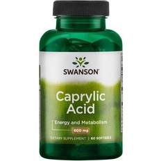 Swanson Kosttilskud Swanson Kaprylsyre 600 mg 60 Bløde Kapsler 60 stk