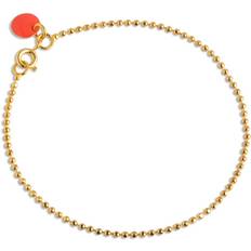 Matt Armbånd ENAMEL Copenhagen Ball Chain Coral Bracelet ct. Goldplated B16G