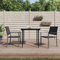 Nero sedie da giardino vidaXL Sedie Da Giardino 2 pz 54x62.5x89 cm in Polyrattan