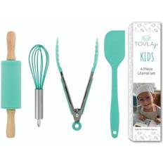 Role Playing Toys Tovla Jr. 4pc Kids Kitchen Tools Set Teal Green