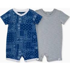 Organic/Recycled Materials Other Sets Burt's Bees Baby Boys' 2pk Bandana Romper Set Blue 18M