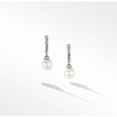 Diamond and pearl David Yurman Sterling Silver Pearl Cultured Freshwater Pearl & Diamond Solari Drop Earrings White/Silver