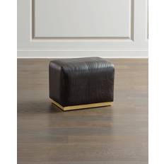 Black Pouffes Forest Leather Bois