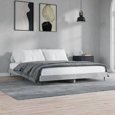 140cm - Single Beds Bed Frames vidaXL Bed Frame Concrete Engineered Wood