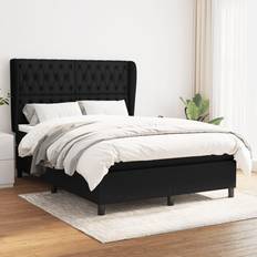 140 cm Boxspringbetten vidaXL mit Matratze 140x190 cm Schwarz Boxspringbett