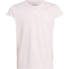 Transparent Överdelar Barnkläder adidas Junior Aeroready 3-Stripes Tee - Clear Pink/White/Grey Four (IJ9533)