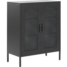 Beliani Skab Beliani Steel Sideboard Black Storage Cabinet