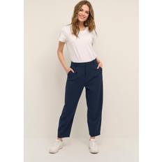 Dame - Oransje Bukser Kaffe Damen Kamerle Suiting Casual Pants, Midnight Marine