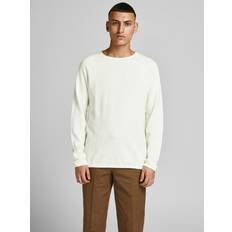 Jack & Jones Rundringning Stickad Tröja Vit