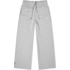 Mujer - Pantalones de chándal Nike Sportswear Phoenix Fleece Women's High-Waisted Wide-Leg Sweatpants - Dark Grey Heather/Sail