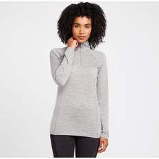 Grey - Women Base Layer Tops Smartwool Women's All Season Long Sleeve 1/4 Zip Baselayer