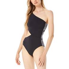 Nylon Costumi da bagno Michael Kors Women's Side Logo Cut Out Swimsuit - Black