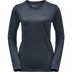 Blue - Women Base Layer Tops Jack Wolfskin Rundhals T-Shirt