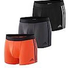 adidas Boxershorts för män 3-pack bekväma bomullstrosor storlek – 3XL Svart/Mand Red/Frged Iron