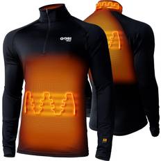 Black - Men Base Layer Tops Gobi Heat Men's Basecamp Heated Baselayer Shirt