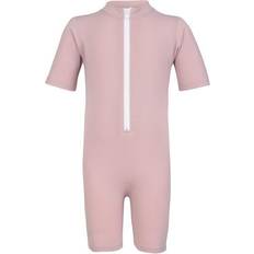 Enfärgade UV-dräkter Barnkläder Petit Crabe Noe Sunsuit S/S - Clover Rose Nude (12-NUD(CLO)