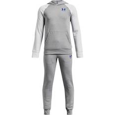 Jungen Fleecesets Under Armour Boy's Rival Fleece Suit - Grey/White (1376328-035)