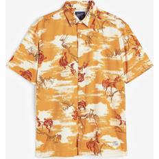 Amarillo Camisas Superdry Vintage Hawaiian S/s Shirt Yellow Clouds, Freizeithemden in Größe