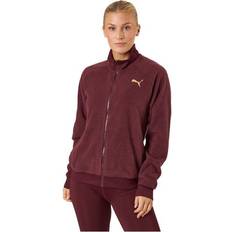 Puma Donna Giubbotti Puma Fit Sherpa Jacket Aubergine Black Female