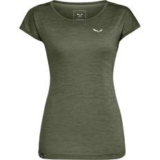 Salewa W Puez Melange Dry Tee - Green/Dark Olive