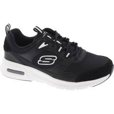 Skechers Court Leather Overlay Mesh Lace-up Black Leather/mesh/white Trim, Black, 3, Women