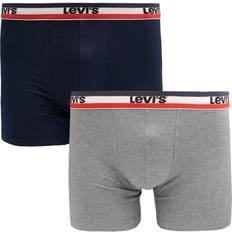 Klær Levi's Brief Boxer Shorts 2-Pack Navy Grey Blue Dark Blue