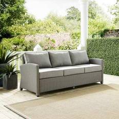 Gray Outdoor Sofas Crosley Bradenton Collection KO70049GY-GY Outdoor Sofa