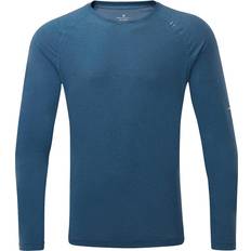 Ronhill Löpning, Herr Life Tencel L/S T-shirt, amiralMarl/Limestone