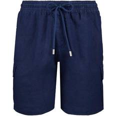 Vilebrequin Bai Bermuda Solid Linen Shorts - Blue
