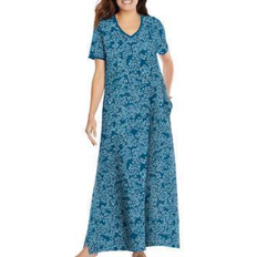 Nightgowns Dreams & Co Long T-Shirt Lounger - Deep Lagoon