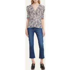 Carly Kick Flare Ankle Jeans - Bright Blue