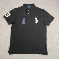 Clothing Polo Ralph Lauren Big Custom Slim Fit Mesh Shirt Black