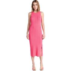 Frame Kjoler Frame Ribbed-knit Midi Dress - Pink