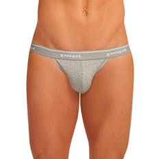 Premium Cheeky Butt-flaunting Cotton Jock Strap - Black/Charcoal