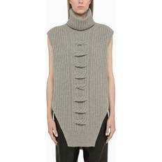 Stella McCartney Grey Sleeveless Cashmere Turtleneck