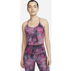 Nike Purple Tank Tops Nike Womens Dri FIT One Cropped Printed Tank Top
