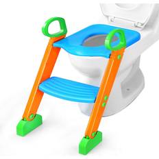 Blue Potties & Step Stools iMounTEK Potty Training Toilet Seat w/ Steps Stool Ladder