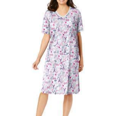 Women Nightgowns Dreams & Co Print Sleepshirt - Raspberry Sorbet Paris