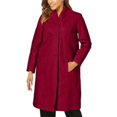 Jessica London Leather Swing Coat Plus Size - Rich Burgundy