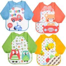 Bibs with Sleeves 4-pcs