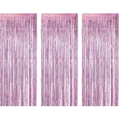 Christmas Doorway Party Curtains Ailexi Doorway Party Curtains Metallic Tinsel Pink 3-pack