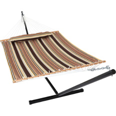 Hammocks Sunnydaze 2-Person Freestanding Quilted Fabric Hammock