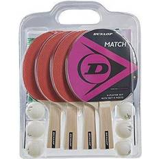 Ping Pong Dunlop Kit Tennis Tavola Set 4 Giocatori