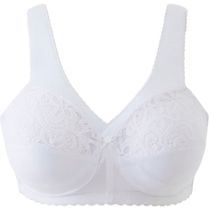 C Bras Glamorise MagicLift Cotton Support Bra - White