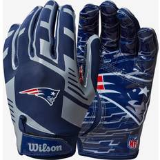 Taglia unica Guanti Wilson NFL Stretch Fit New England Patriots - Blue/Red